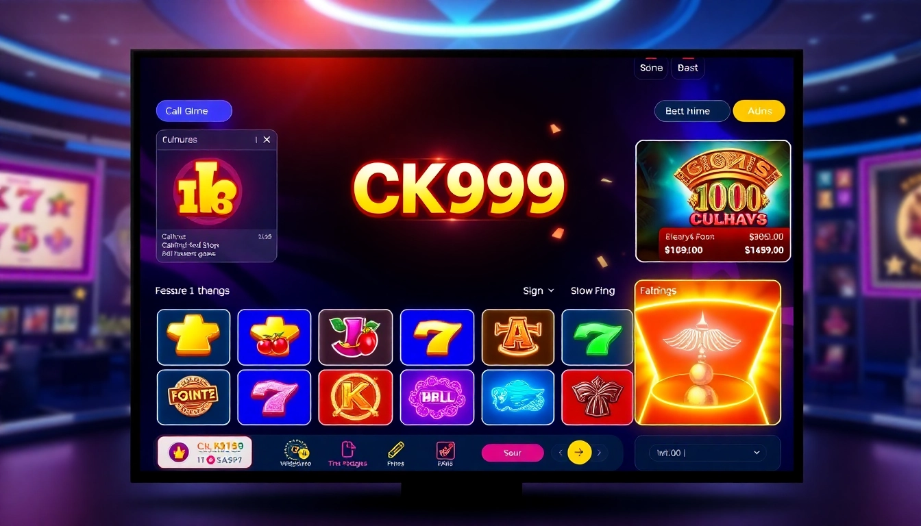 Engaging ck999 game screenshot highlighting vibrant graphics and casino interface for online gaming enthusiasts.
