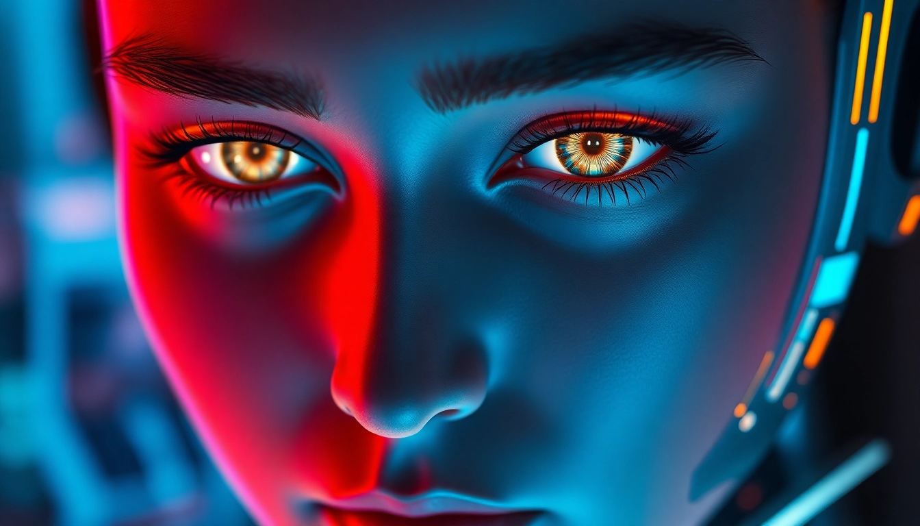 AI girlfriend engaging in a realistic, unfiltered NSFW chat, showcasing emotional connection and personalization in a modern digital setting, emphasizing intimacy and customization for users.