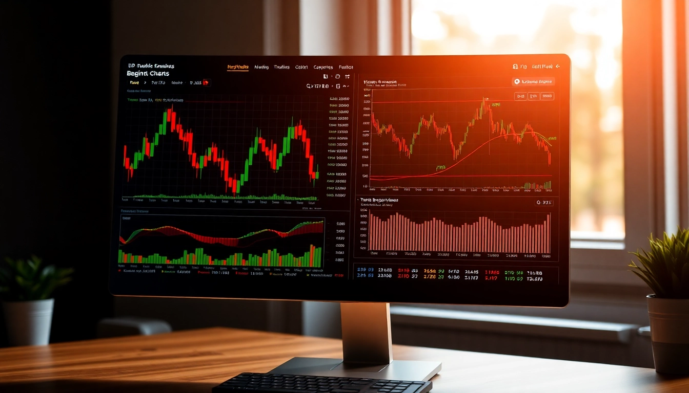 Illustration of beginners using the best trading platform for beginners on a sleek computer